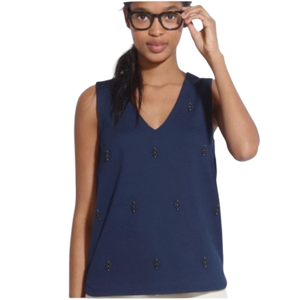 Madewell Ponte Nightshine Beaded Tank Size: S
